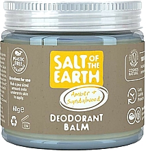 Kup Naturalny balsam dezodorujący - Salt Of The Earth Amber & Sandalwood Natural Deodorant Balm