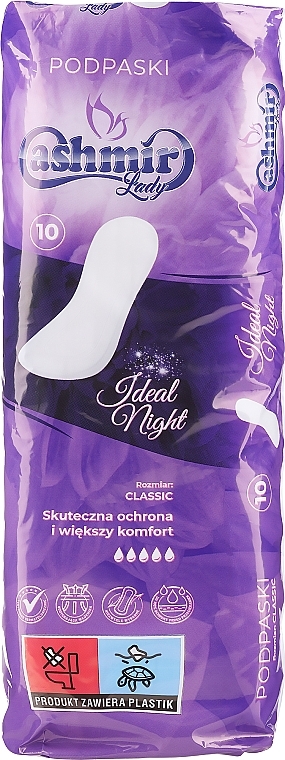 Podpaski higieniczne, 10 szt. - Cashmir Lady Ideal Night Classic — Zdjęcie N1