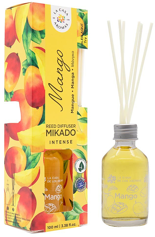 Dyfuzor zapachowy Mango - La Casa de Los Aromas Mikado Intense Reed Diffuser — Zdjęcie N1