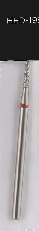 Frez diamentowy, walec zaokrąglony, L-8 mm, 1,8 mm, czerwony - Head The Beauty Tools — Zdjęcie N1