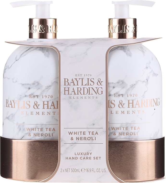 Zestaw prezentowy - Baylis & Harding White Tea & Neroli Hand Care Set (soap 500 ml + h/b/lotion 500 ml) — Zdjęcie N1
