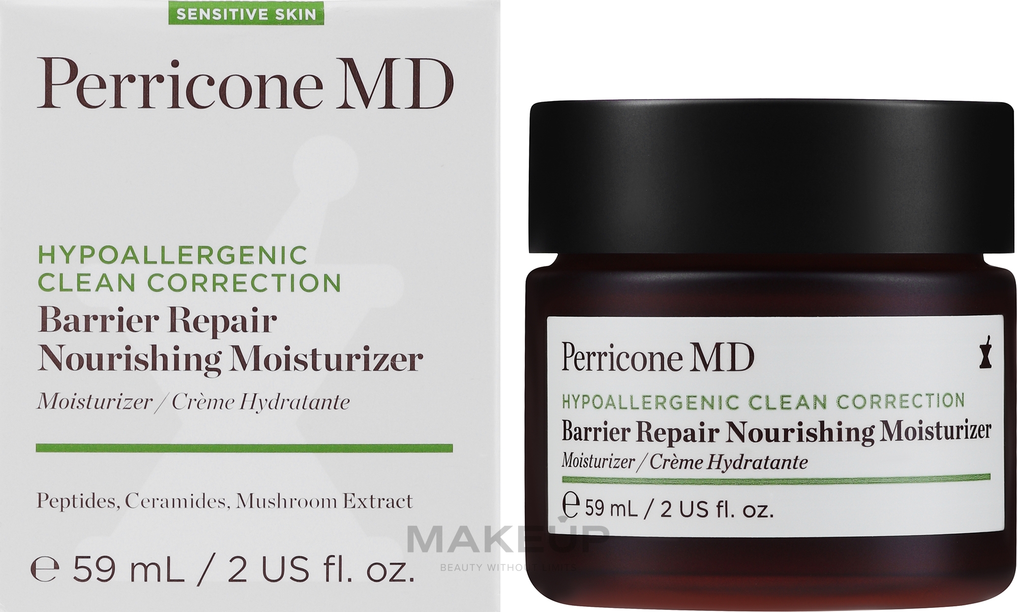 Nawilżający krem do twarzy - Perricone MD Hypoallergenic Clean Correction Barrier Repair Nourishing Moisturizer — Zdjęcie 59 ml