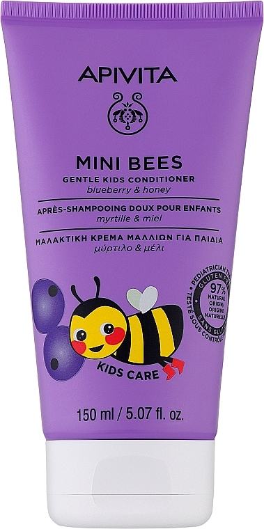 Delikatna odżywka dla niemowląt z jagodami - Apivita Mini Bees Gentle Kids Conditioner — Zdjęcie N1