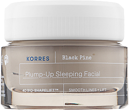 Ujędrniający krem do twarzy na noc z ekstraktem z sosny czarnej - Korres Black Pine Plump-Op Sleeping Facial — Zdjęcie N1