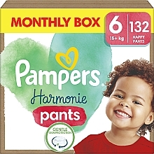 Pieluchomajtki Harmonie Pants, rozmiar 6, 15+ kg, 132 szt - Pampers — Zdjęcie N1