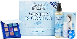 Kup Zestaw - Makeup Revolution X Game Of Thrones Winter Is Coming Set (palette/7,2g + spray/100ml + lip/gloss/5ml + lashes/2pcs)
