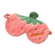 Sweet Strawberry Sleep Mask, ciemnoróżowa - Ecarla — Zdjęcie N1