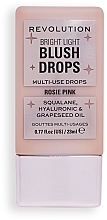Płynny róż do policzków - Makeup Revolution Bright Light Blush Drops — Zdjęcie N1