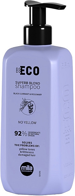 Szampon neutralizujący żółte tony - Mila Professional Be Eco Superb Blond — Zdjęcie N1