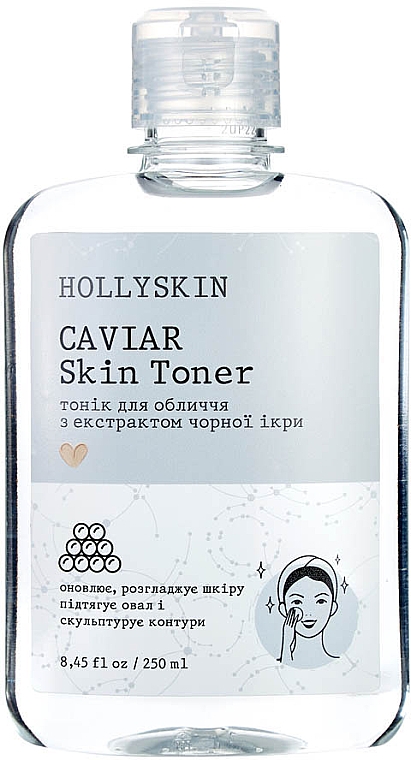 Tonik do twarzy z ekstraktem z czarnego kawioru - Hollyskin Caviar Skin Toner — Zdjęcie N1