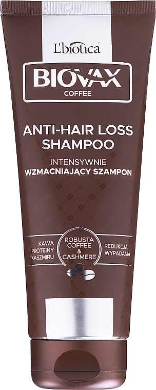 Intensywnie wzmacniający szampon do włosów Kawa i proteiny kaszmiru - Biovax Glamour Coffee