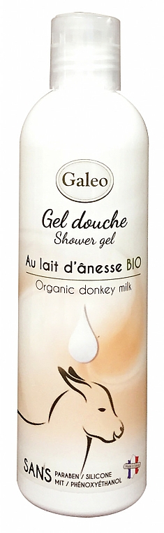 Zestaw - Galeo Organic Donkey Milk Scincare Set (sh/gel 250 ml + b/milk 250 ml + h/cr 75 ml) — Zdjęcie N3