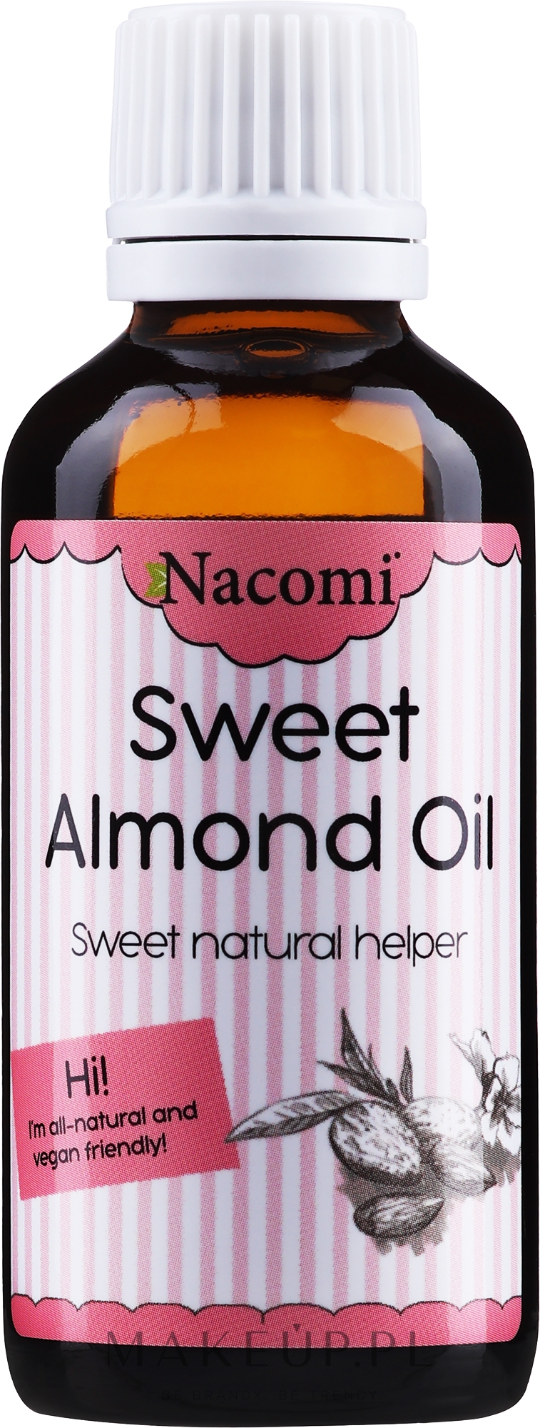 Olej ze słodkich migdałów - Nacomi Sweet Almond Oil — Zdjęcie 30 ml