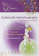 Kubeczek menstruacyjny, rozmiar L, brokatowy niebieski - MeLuna Classic Menstrual Cup  — Zdjęcie N1