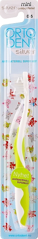 Szczoteczka do zębów dla dzieci Silver Kids Smile, zielona - Orto-Dent Mini Toothbrush — Zdjęcie N1