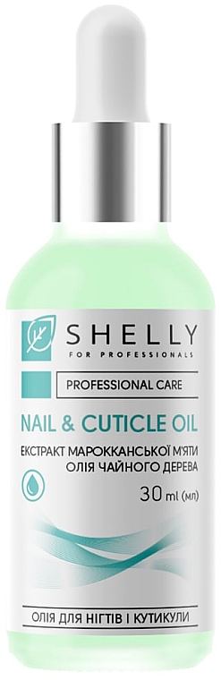 Oliwka do paznokci i skórek z ekstraktem z marokańskiej mięty i olejkiem z drzewa herbacianego - Shelly Nail & Cuticle Oil — Zdjęcie N1