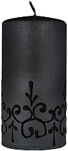 Świeca dekoracyjna, 7x14 cm, czarna - Artman Tiffany Candle — Zdjęcie N1