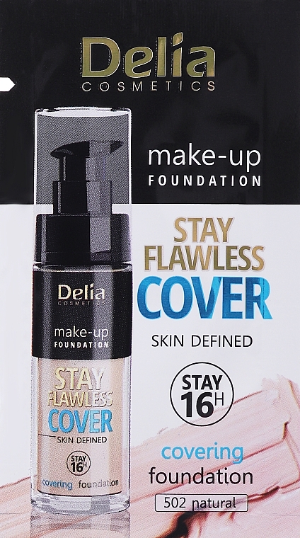 Podkład do twarzy - Delia Cosmetics Stay Flawless Cover (próbka) — Zdjęcie N1