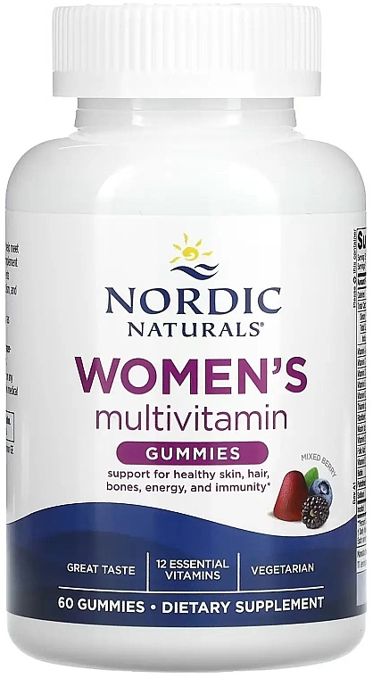 Żelki multiwitaminowe dla kobiet, jagodowe - Nordic Naturals Women's Multivitamin Gummies — Zdjęcie N1