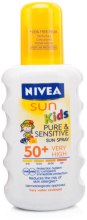 Przeciwsłoneczny spray do opalania dla dzieci - NIVEA SUN Kids Pure & Sensitive Spray SPF 50+ — Zdjęcie N2