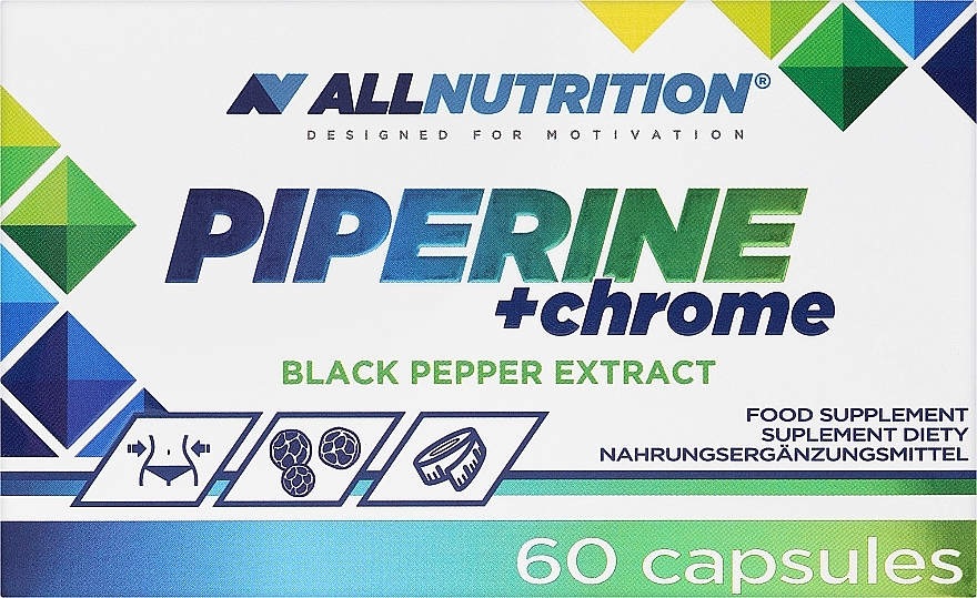 Suplement diety Piperyna + Chrom - Allnutrition Piperine + Chrome — Zdjęcie N1