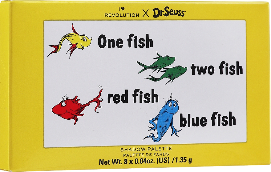 Paletka cieni do powiek - I Heart Revolution Dr. Seuss One Fish Two Fish Red Fish Blue Fish Eyeshadow Palette — Zdjęcie N2