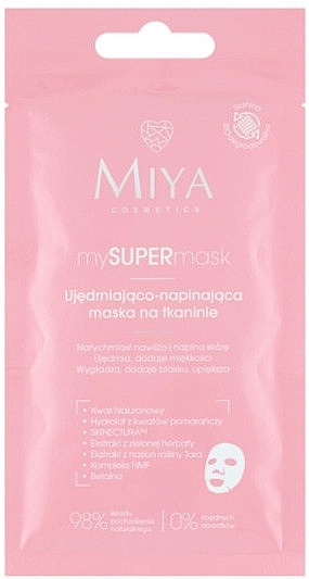 Ujędrniająca maska liftingująca w płachcie - Miya Cosmetics MYSUPERmask Firming Facial Mask — Zdjęcie N1