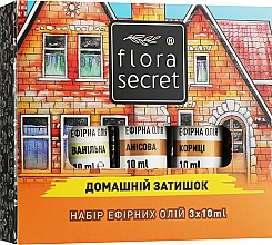 Zestaw olejków eterycznych Komfort w domu - Flora Secret (oil/10ml + oil/10ml + oil/10ml) — Zdjęcie N1