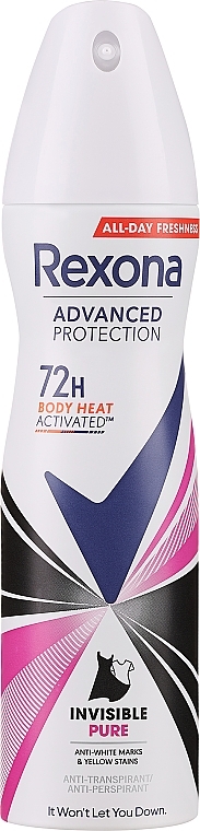 Antyperspirant w sprayu - Rexona Antiperspirant Invisible Pure 72H — Zdjęcie N1