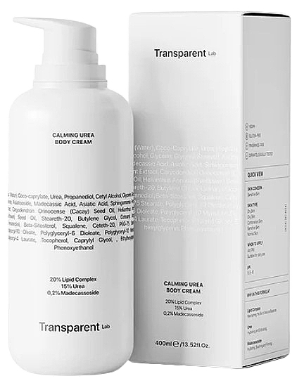 Kojący krem do ciała - Transparent Lab Calming Urea Body Cream — Zdjęcie N1