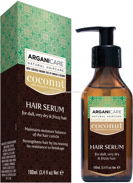 Serum z olejem kokosowym do włosów suchych i zniszczonych - Arganicare Coconut Hair Serum For Dull, Very Dry & Frizzy Hair — Zdjęcie N1