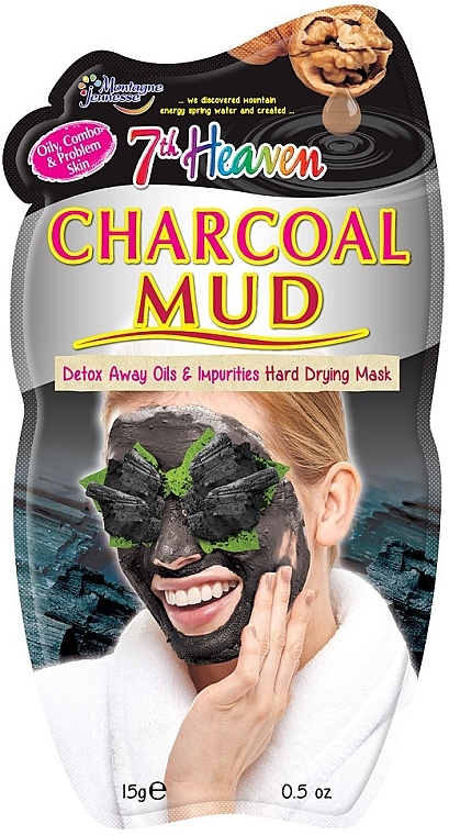 Maseczka do twarzy z glinką węglową - 7th Heaven Charcoal Mask — Zdjęcie N1