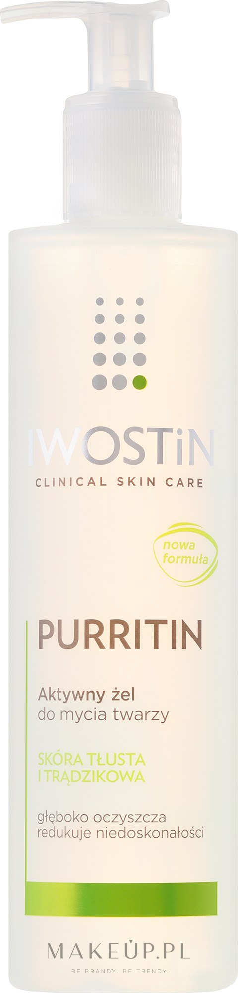 Aktywny żel do mycia twarzy do skóry tłustej i trądzikowej - Iwostin Purritin Clinical Skin Care Active Gel — Zdjęcie 300 ml