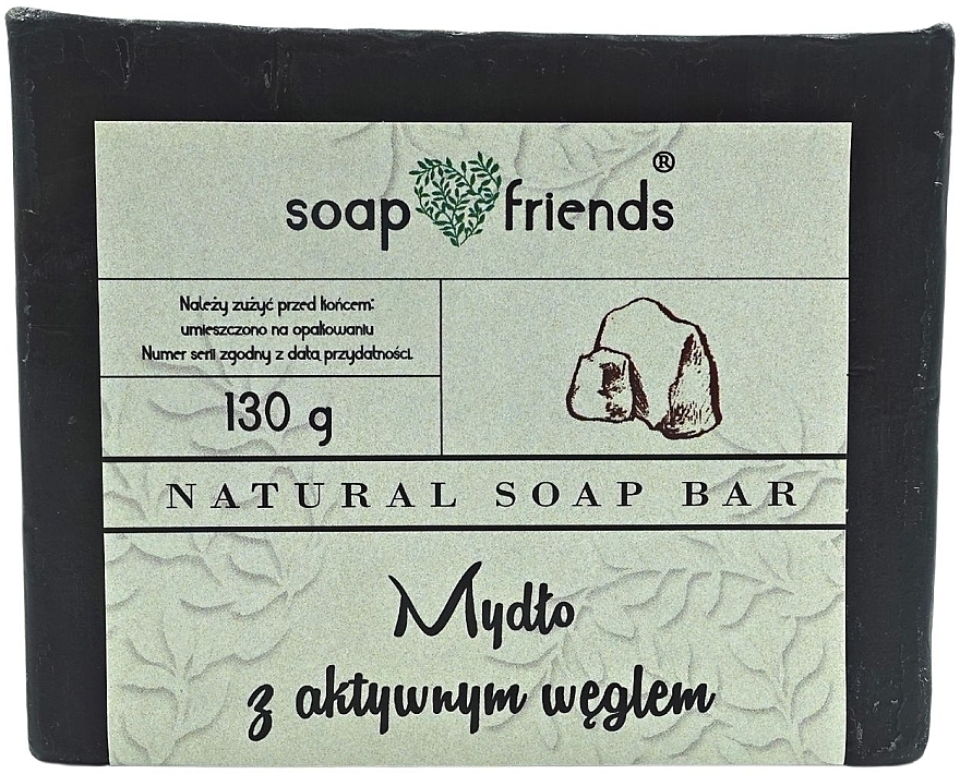 Mydło glicerynowe z aktywnym węglem - Soap&Friends — Zdjęcie N1