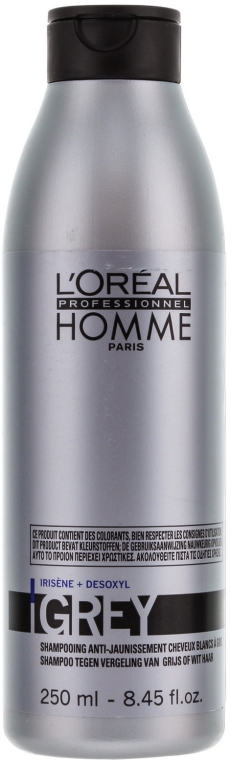 Szampon do siwych włosów - L'Oreal Professionnel Homme Grey Shampoo