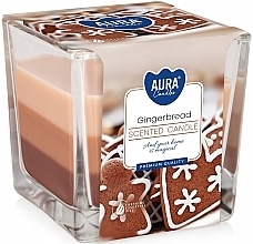 Kup Świeca zapachowa trójwarstwowa w szkle Piernik - Bispol Aura Scented Candle Gingerbread