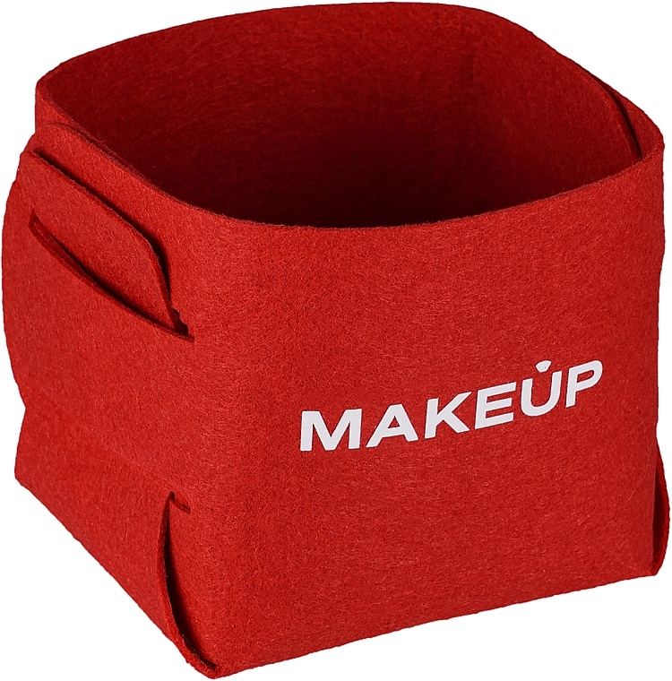 Organizer na kosmetyki, czerwony Beauty Basket - MAKEUP Desk Organizer Red — Zdjęcie N2