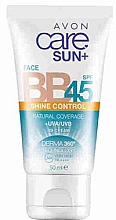 Matujący krem BB - Avon Care Sun+ Shine Control Sun Cream SPF 45 — Zdjęcie N1