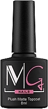 Matowy top do paznokci - MG Nails Plush Matte Top Coat — Zdjęcie N1