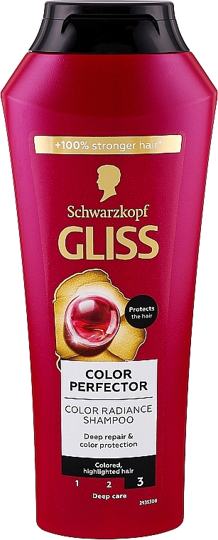 WYPRZEDAŻ Szampon do włosów farbowanych i rozjaśnianych - Gliss Color Perfector Repair & Protect Shampoo * — Zdjęcie N1