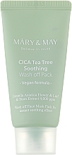 Kojąca maseczka oczyszczająca do twarzy - Mary & May Cica Tea Tree Soothing Wash Off Pack — Zdjęcie N4