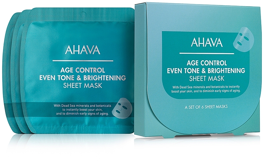 Rozjaśniająca maska przeciwstarzeniowa - Ahava Age Control Even Tone & Brightening Sheet Mask — Zdjęcie N2