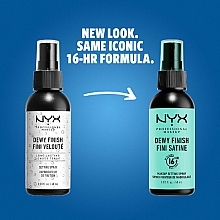 Mgiełka utrwalająca makijaż - NYX Professional Makeup Dewy Finish Long Lasting Setting Spray (miniprodukt) — Zdjęcie N3