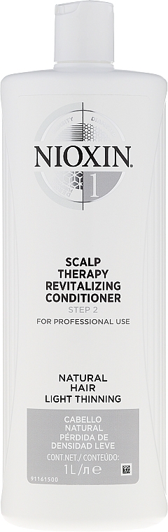 PRZECENA! Rewitalizująca odżywka do skóry głowy i lekko przerzedzających się naturalnych włosów - Nioxin System 1 Natural Hair Scalp Therapy Revitalizing Conditioner Step 2 * — Zdjęcie N3