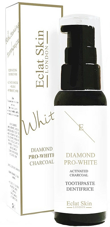 Pasta do zębów z węglem aktywnym - Eclat Skin London Pro-Diamond White Activated Charcoal Toothpaste — Zdjęcie N1