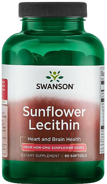 Suplement diety Lecytyna słonecznikowa, 90 tabletek - Swanson Sunflower Lecithin  — Zdjęcie N1