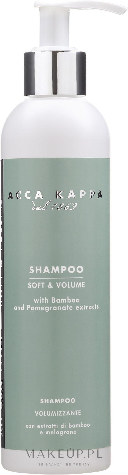 Szampon wygładzający i zwiększający objętość - Acca Kappa Soft & Volume Shampoo — Zdjęcie 250 ml