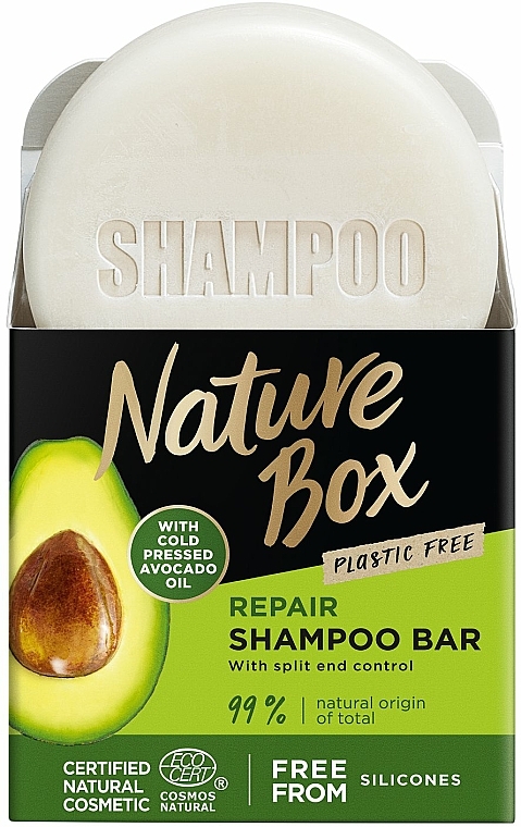 Szampon w kostce z olejem avokado - Nature Box Avocado Dry Shampoo 