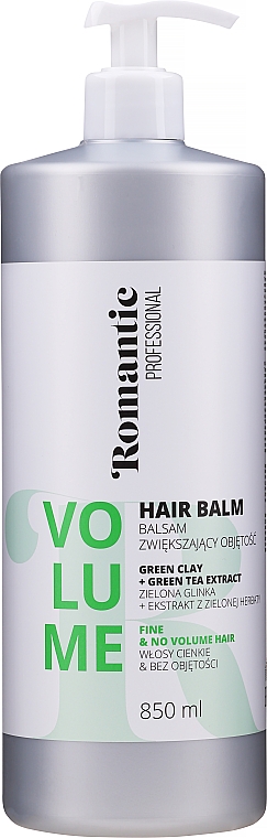 Balsam do włosów cienkich z proteinami mlecznymi i ekstraktem z zielonej herbaty - Romantic Professional Volume Hair Balm  — Zdjęcie N1
