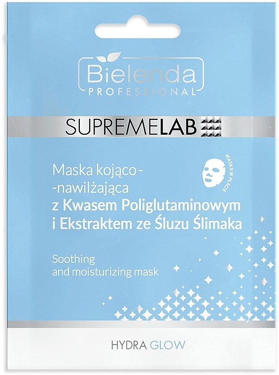 Maska kojąco-nawilżająca - Bielenda Professional Supremelab Hydra Glow Soothing And Moisturizing Mask — Zdjęcie N1